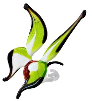 Orchideenstab - Schmetterling (normale Ausführung / grün-weiß, schwarzer Rand)